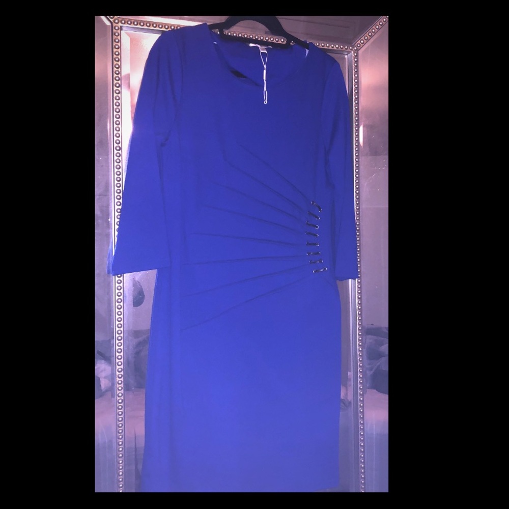 A royal blue dress knee length